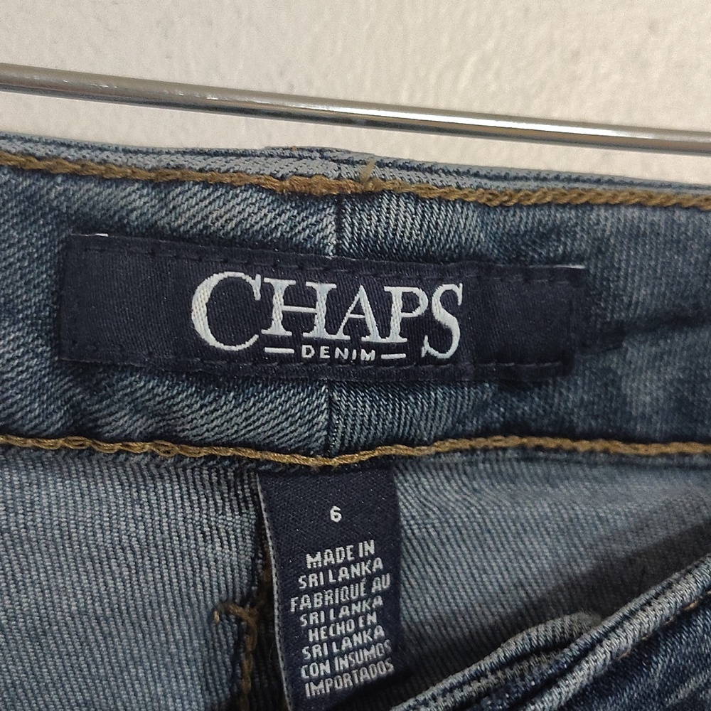 Chaps Blue Patterned Jeans - image 5